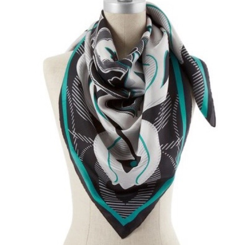 WHBM MEDALLION SILK SCARF